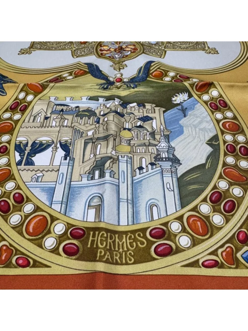 Hermes Carre 90 Victory Of The Knights Of Justice Scarf Silk